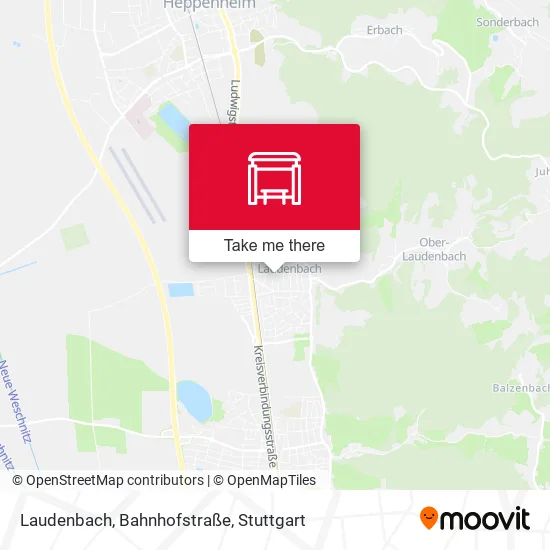Карта Laudenbach, Bahnhofstraße