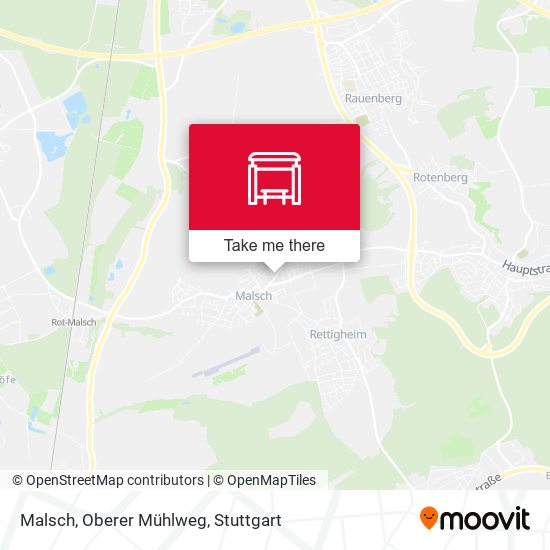 Malsch, Oberer Mühlweg map