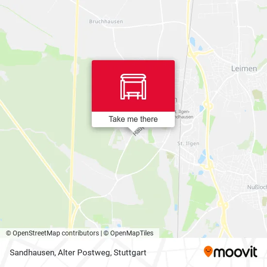 Карта Sandhausen, Alter Postweg
