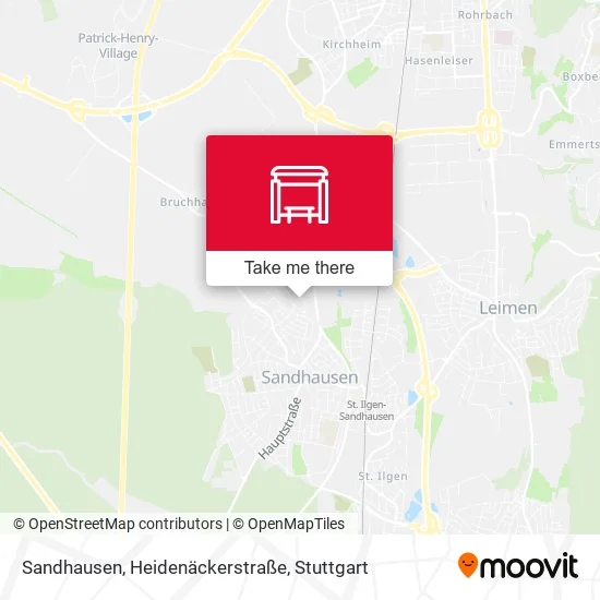 Карта Sandhausen, Heidenäckerstraße