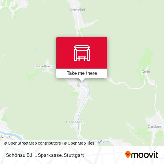 Schönau B.H., Sparkasse map