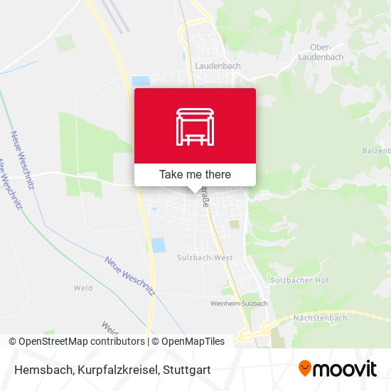 Hemsbach, Kurpfalzkreisel map