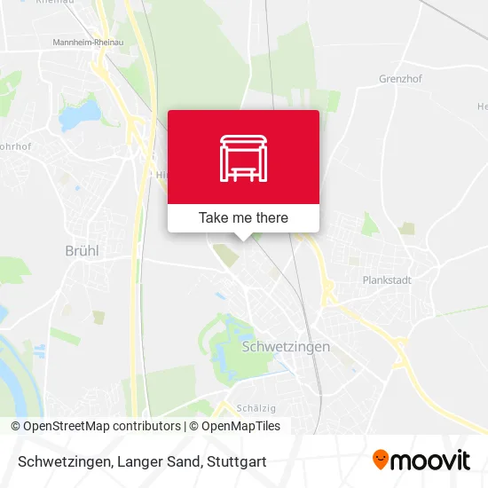 Карта Schwetzingen, Langer Sand