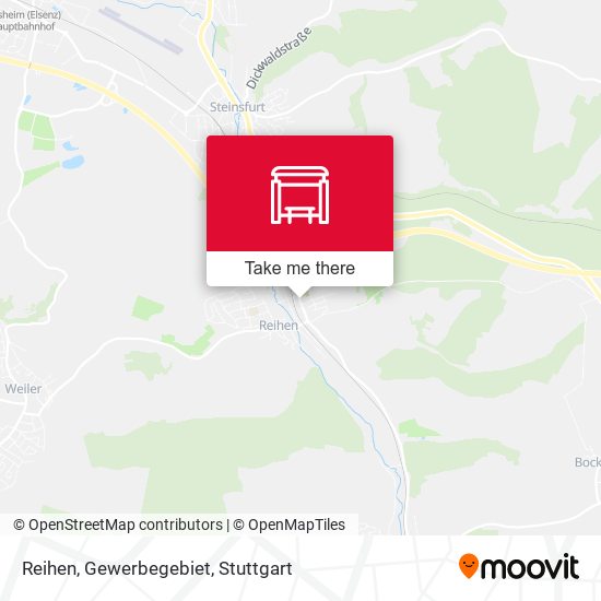 Reihen, Gewerbegebiet map