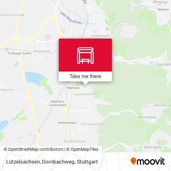 Lützelsachsen, Dornbachweg map