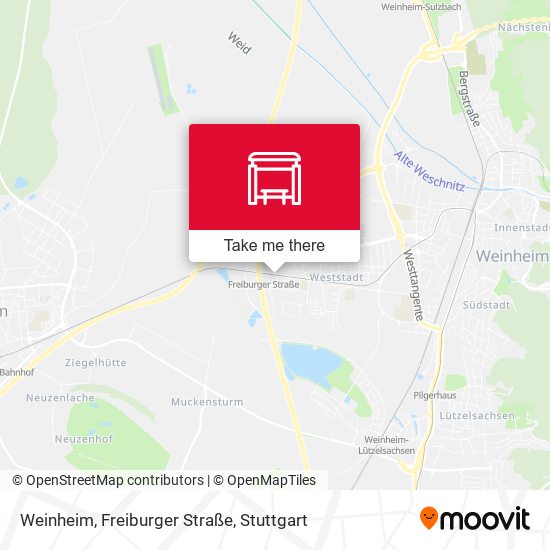 Карта Weinheim, Freiburger Straße