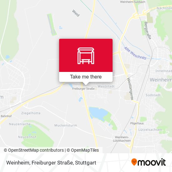 Карта Weinheim, Freiburger Straße