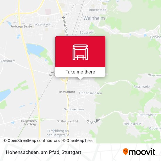 Карта Hohensachsen, am Pfad