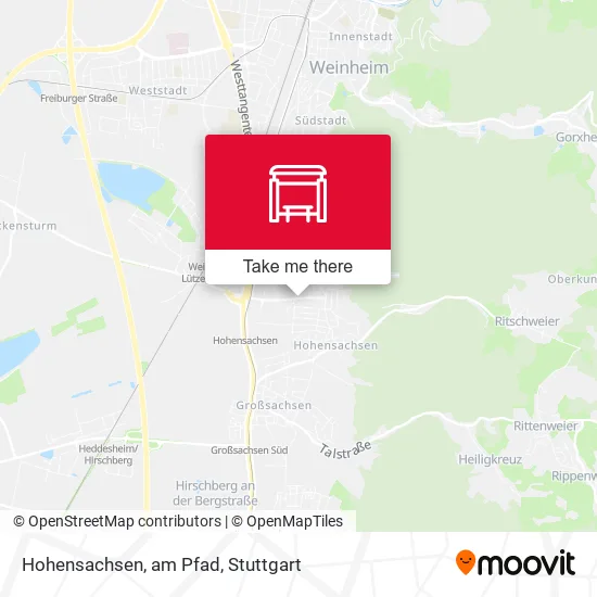 Карта Hohensachsen, am Pfad
