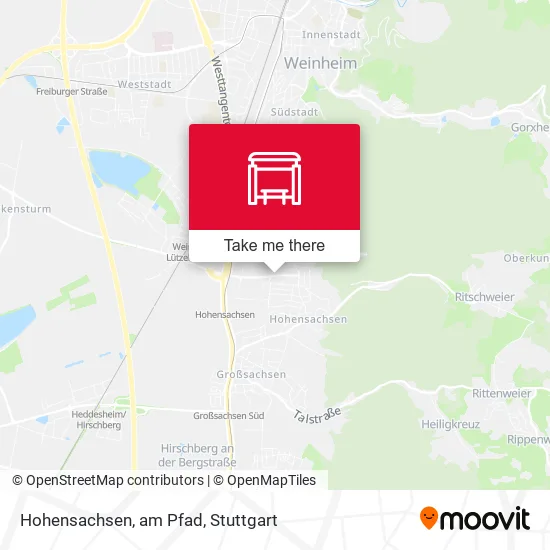 Карта Hohensachsen, am Pfad