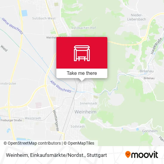Карта Weinheim, Einkaufsmärkte / Nordst.
