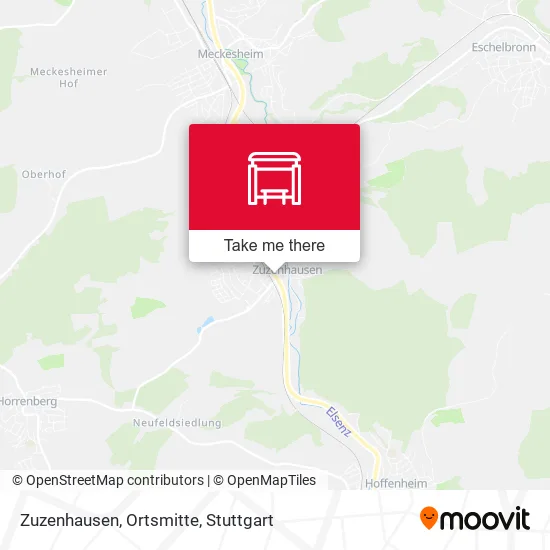 Карта Zuzenhausen, Ortsmitte