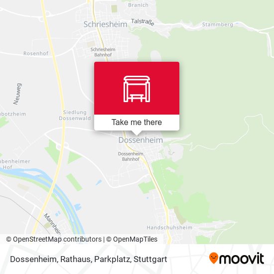 Dossenheim, Rathaus, Parkplatz map