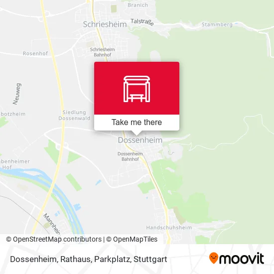 Карта Dossenheim, Rathaus, Parkplatz
