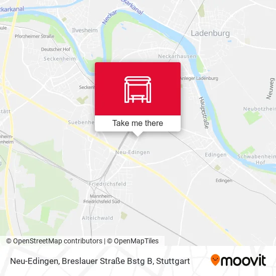 Карта Neu-Edingen, Breslauer Straße Bstg B