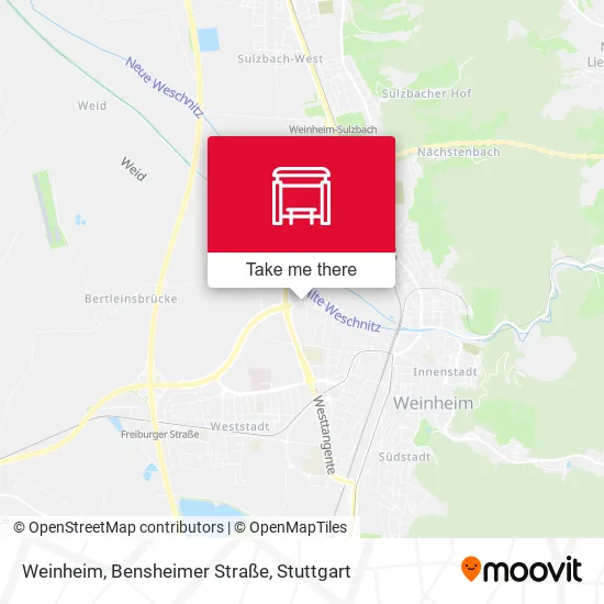 Карта Weinheim, Bensheimer Straße