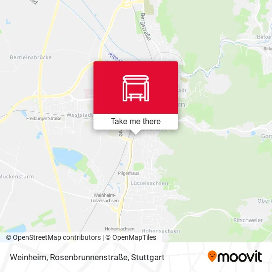 Карта Weinheim, Rosenbrunnenstraße