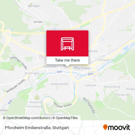 Pforzheim Emilienstraße map