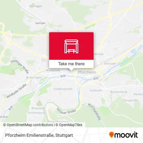 Карта Pforzheim Emilienstraße