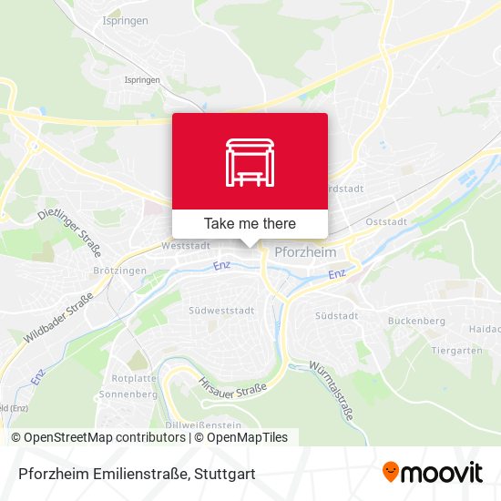 Pforzheim Emilienstraße map