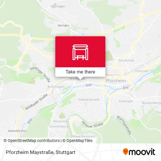 Карта Pforzheim Maystraße