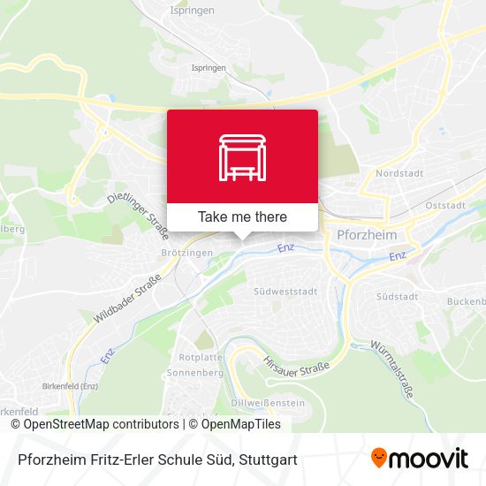 Pforzheim Fritz-Erler Schule Süd map