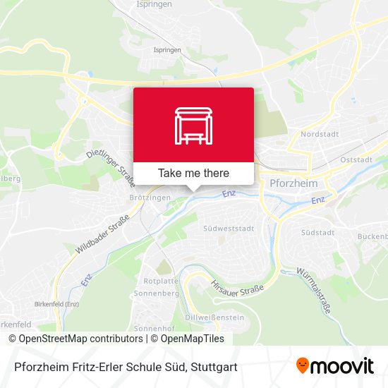 Pforzheim Fritz-Erler Schule Süd map