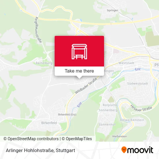 Карта Arlinger Hohlohstraße