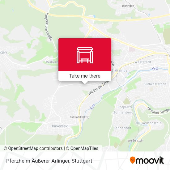 Pforzheim Äußerer Arlinger map