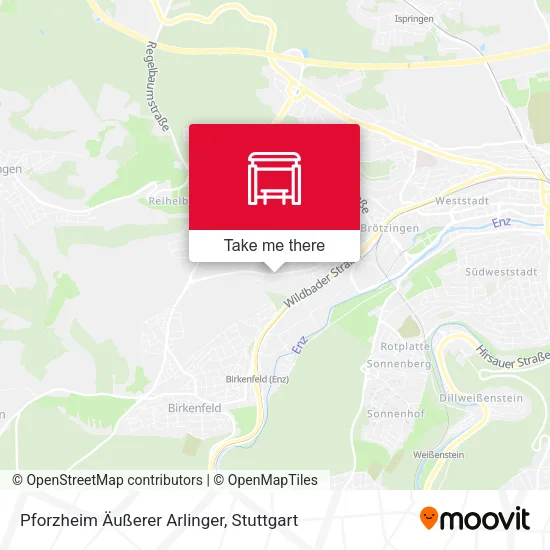 Карта Pforzheim Äußerer Arlinger