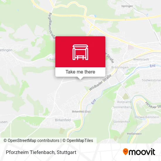 Карта Pforzheim Tiefenbach