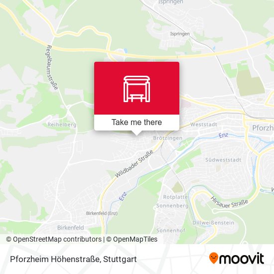 Pforzheim Höhenstraße map