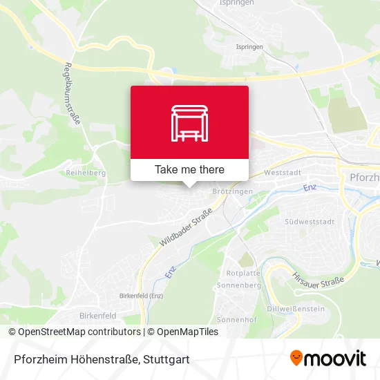 Карта Pforzheim Höhenstraße