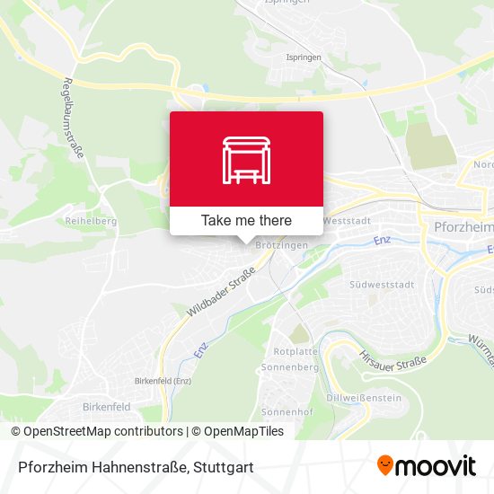 Pforzheim Hahnenstraße map