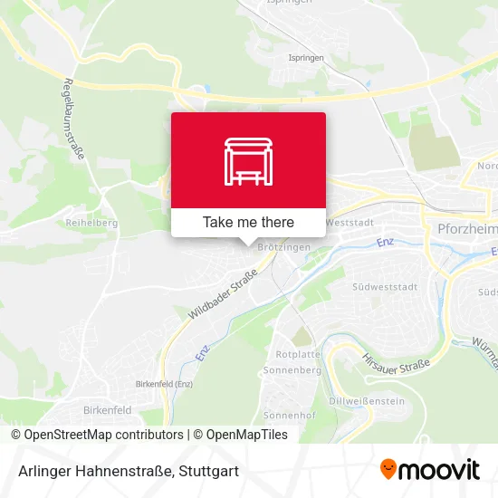 Карта Arlinger Hahnenstraße