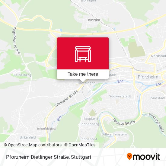 Pforzheim Dietlinger Straße map