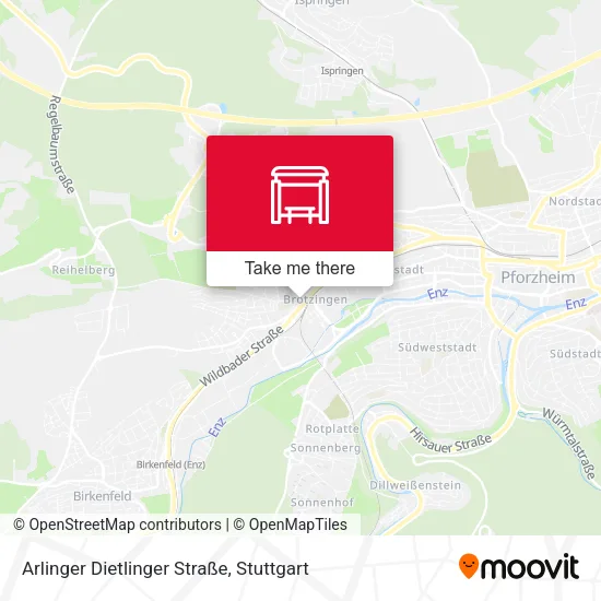 Карта Arlinger Dietlinger Straße