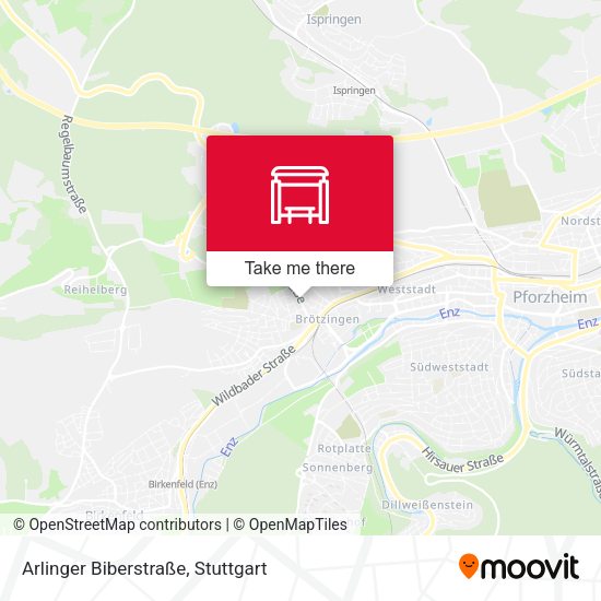 Карта Arlinger Biberstraße