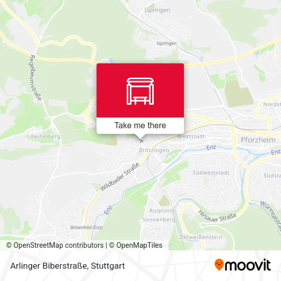 Карта Arlinger Biberstraße