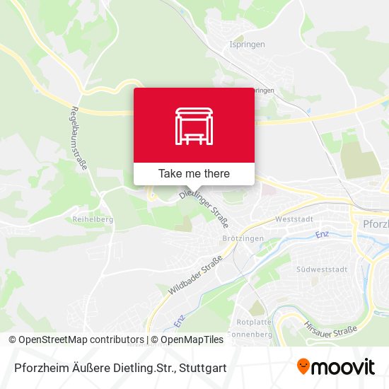 Pforzheim Äußere Dietling.Str. map