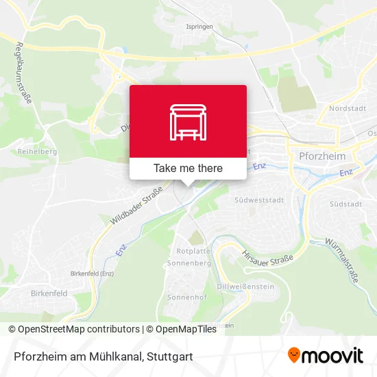 Карта Pforzheim am Mühlkanal