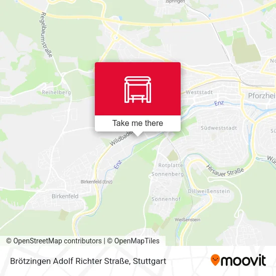 Карта Brötzingen Adolf Richter Straße