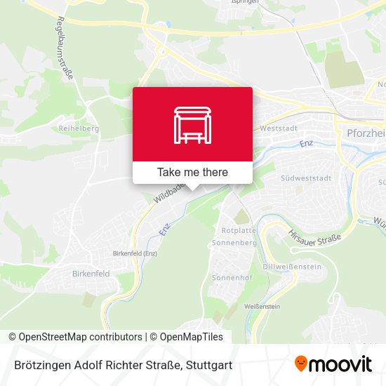 Карта Brötzingen Adolf Richter Straße