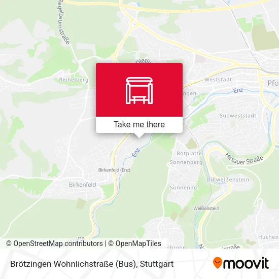 Карта Brötzingen Wohnlichstraße (Bus)