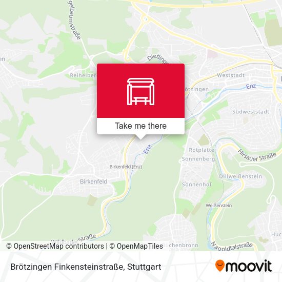 Brötzingen Finkensteinstraße map