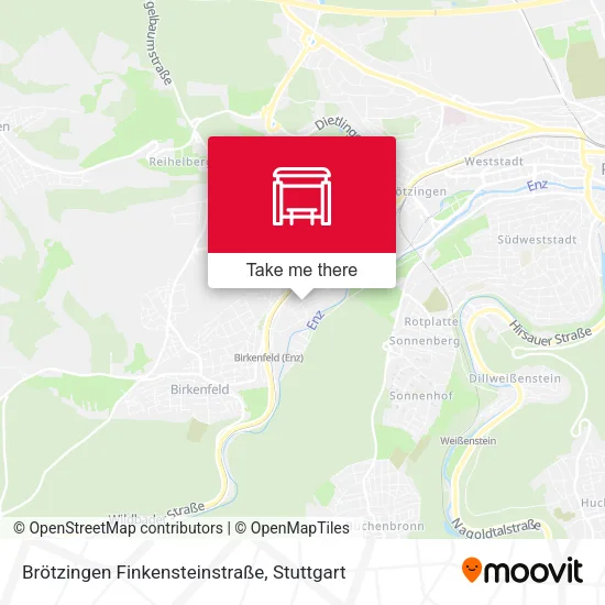 Карта Brötzingen Finkensteinstraße