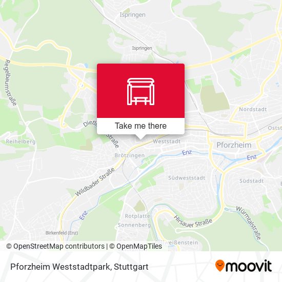 Pforzheim Weststadtpark map