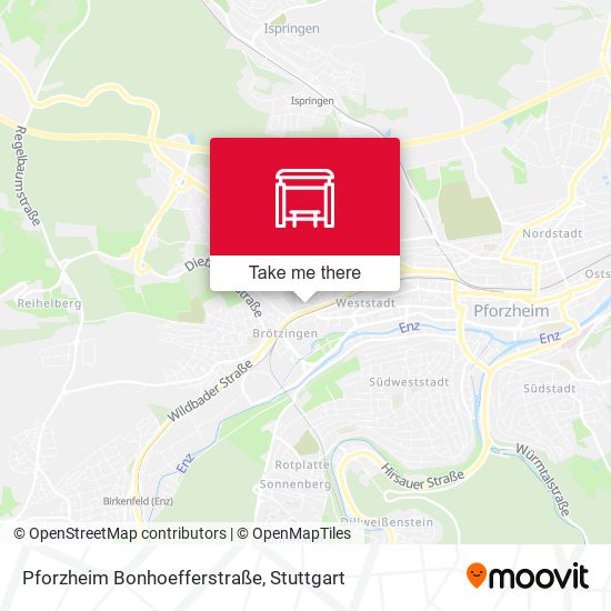 Pforzheim Bonhoefferstraße map