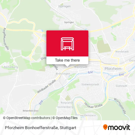 Карта Pforzheim Bonhoefferstraße