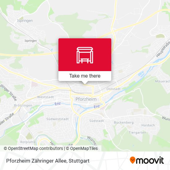 Pforzheim Zähringer Allee map